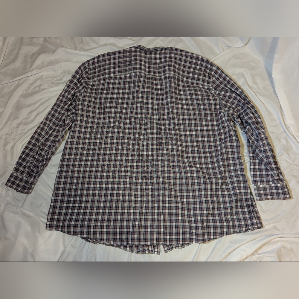 True Nation Men's Plaid Button Down Long Sleeve Shirt Size 4XL - Picture 3 of 4